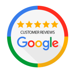 Google five-star customer reviews badge