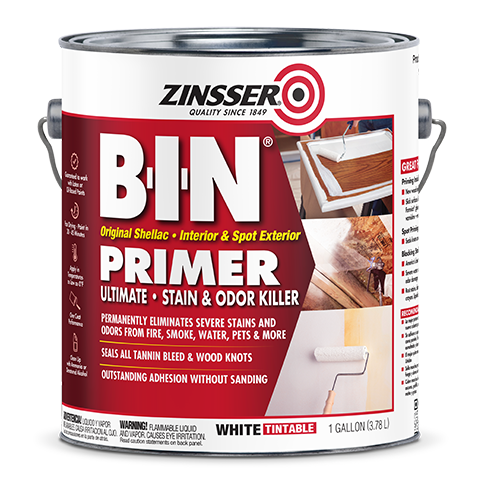 Zinsser B-I-N Shellac-Base Primer white primer can