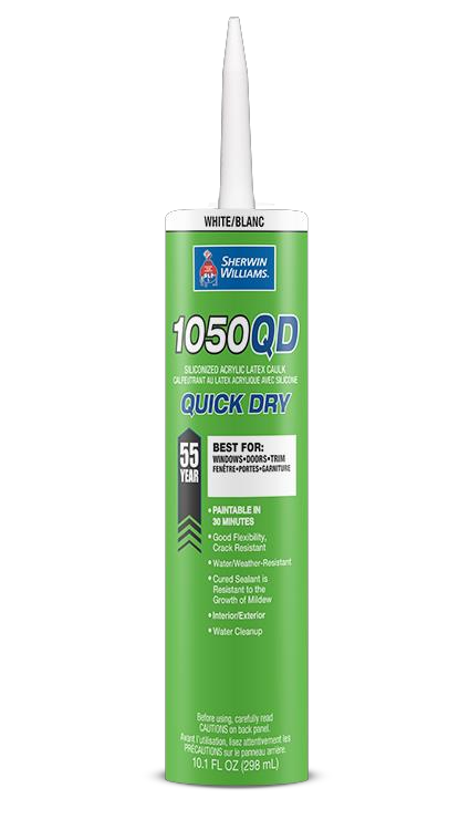 Sherwin-Williams 1050QD Quick Dry Siliconized Acrylic Latex Caulk tube